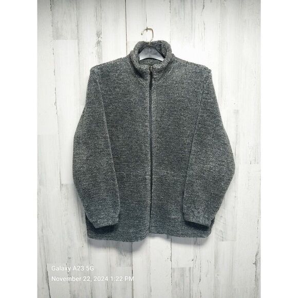 Pacific Trail Deep Pile Sherpa Fleece Zip Up Plush Teddy Jacket Women's Large - Picture 1 of 7